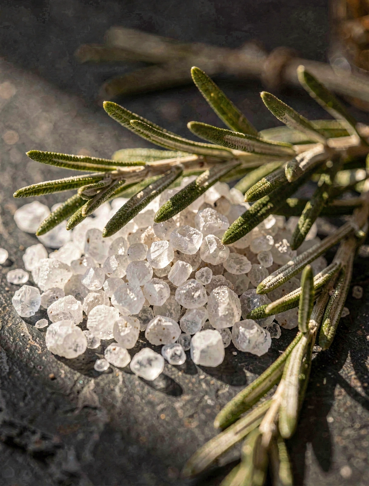 Detalle de especias y texturas naturales