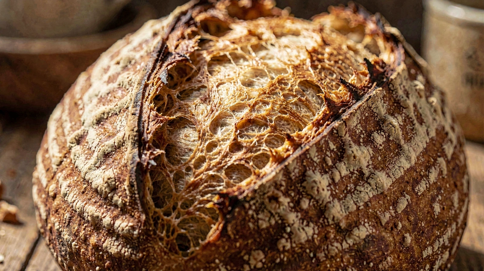 Textura de pan artesanal